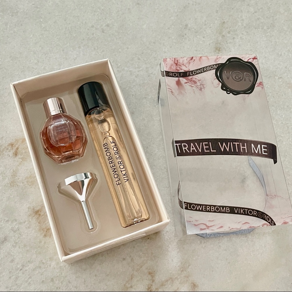 🆕 Viktor & Rolf Flowerbomb DUO deluxe travel gift set perfume Eau de Parfum New